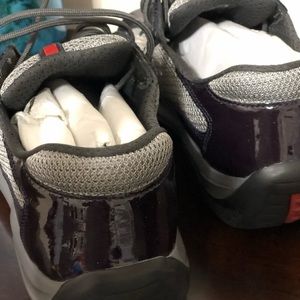 Dark purple Prada sneakers.
